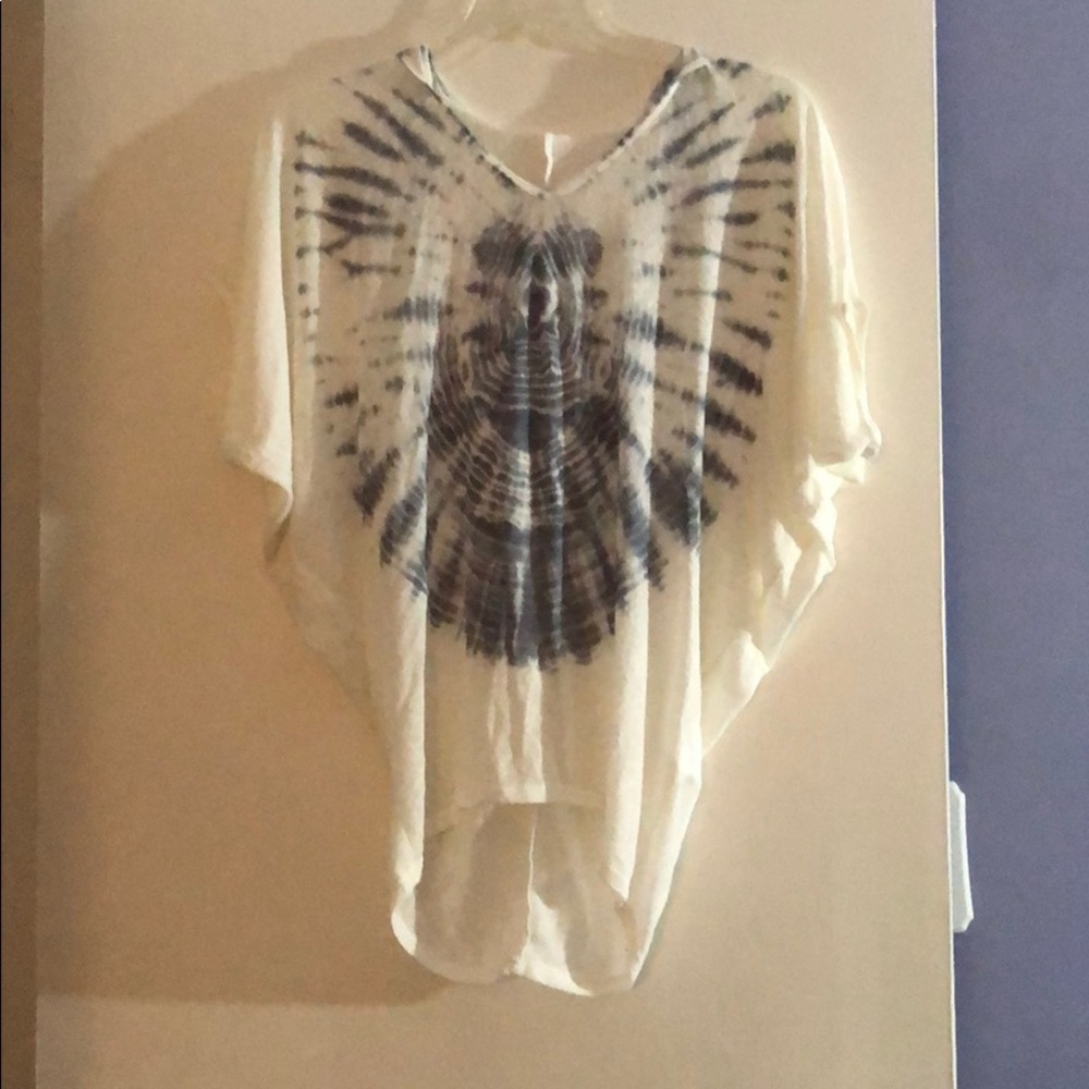 Tie dye hooded top